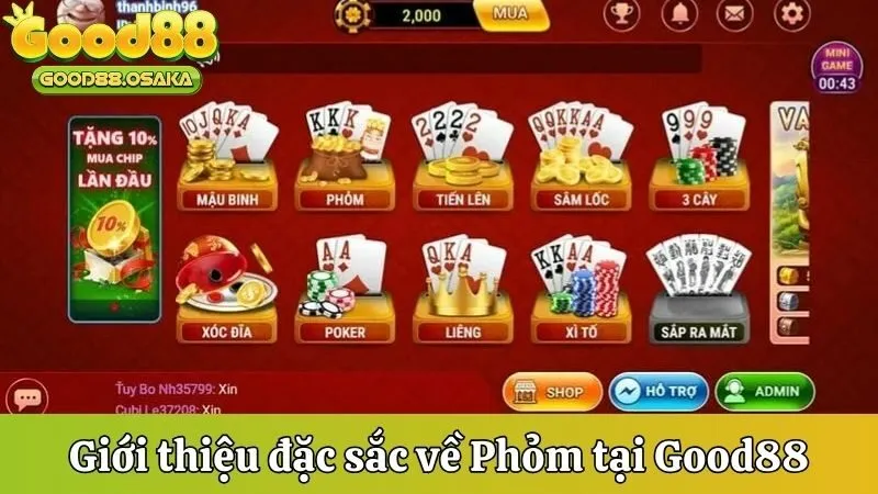 Giới thiệu đặc sắc về Phỏm tại Good88